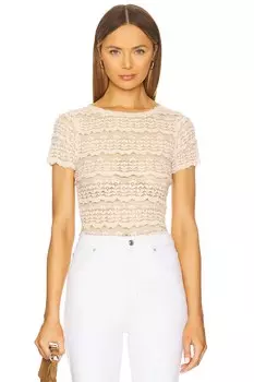 Кружевная футболка Angelina Free People, tea