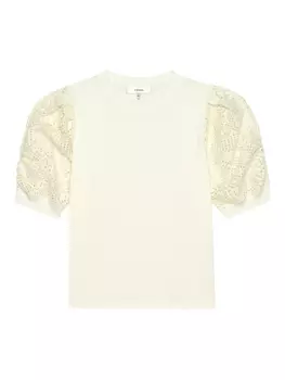 Кружевная футболка FRAME, белый
