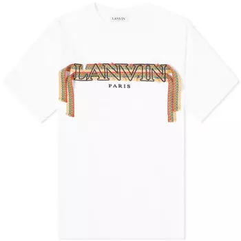 Кружевная футболка с логотипом Lanvin Curb