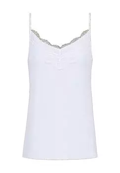 Кружевная майка Grace на тонких бретелях для женщин mey, белый