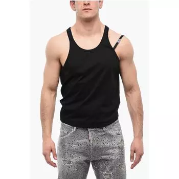 Кружевная майка с логотипом ICON Dsquared2, Black