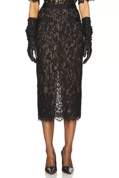 Кружевная миди-юбка Helsa, black