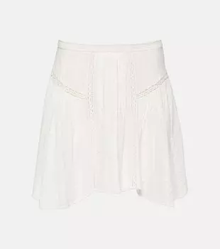 Кружевная мини-юбка jorenaga асимметричного кроя Marant Etoile, белый