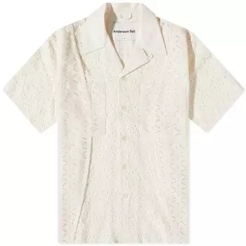 Кружевная отпускная рубашка Andersson Bell с цветочным принтом, экрю