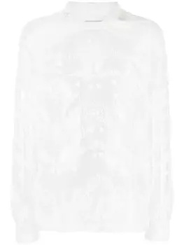 Кружевная рубашка BODE, белый