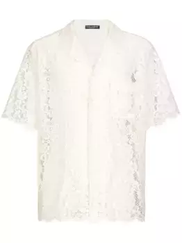 Кружевная рубашка DOLCE & GABBANA, белый