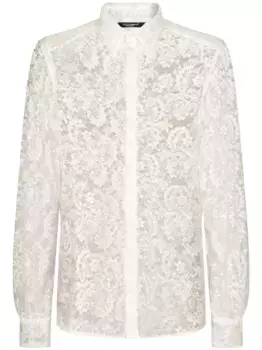 Кружевная рубашка DOLCE & GABBANA, белый
