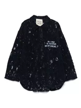 Кружевная рубашка Douuod Kids, синий