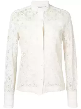 Кружевная рубашка на пуговицах Philosophy Di Lorenzo Serafini, нейтральный