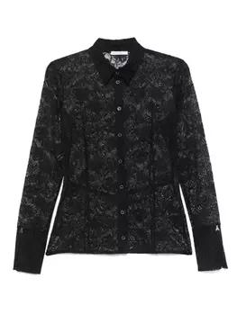 Кружевная рубашка Patrizia Pepe, черный