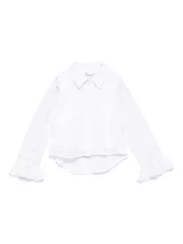 Кружевная рубашка TWINSET Kids, белый