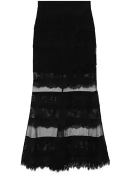 Кружевная юбка Elie Saab, черный