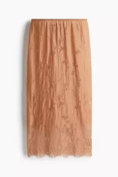 Кружевная юбка H&M, бежевый