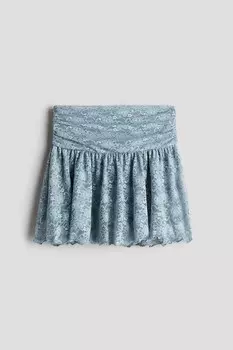 Кружевная юбка H&M, бирюзовый