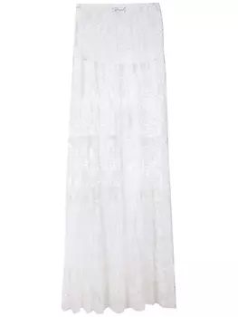 Кружевная юбка макси Amir Slama, белый