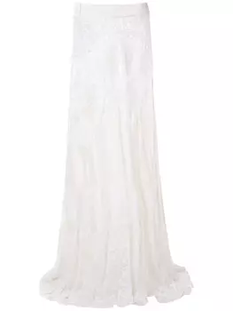 Кружевная юбка макси Amir Slama, белый