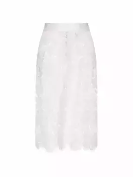 Кружевная юбка миди Dolce&Gabbana, белый