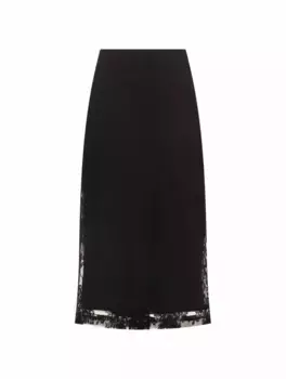 Кружевная юбка миди Dolce&Gabbana, черный