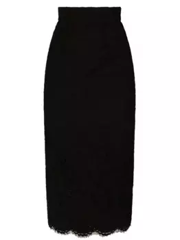 Кружевная юбка миди DOLCE & GABBANA, черный