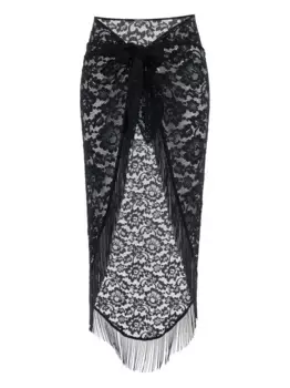 Кружевная юбка с бахромой VENUJA, черный