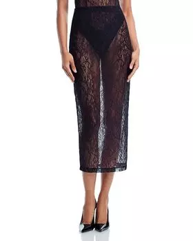 Кружевная юбка WARDROBE.NYC, черный