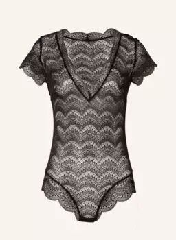 Кружевное боди карма Simone Prle, черный