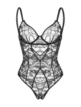 Кружевное боди Magnolia Fleur Du Mal, черный