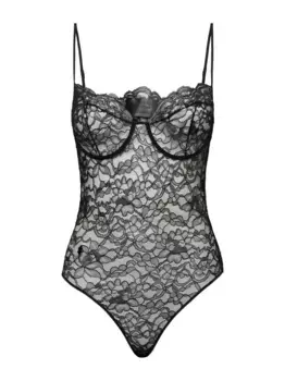 Кружевное боди Philipp Plein, черный