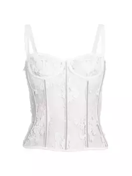 Кружевное бюстье на косточках Dolce&Gabbana, цвет bianco ottico