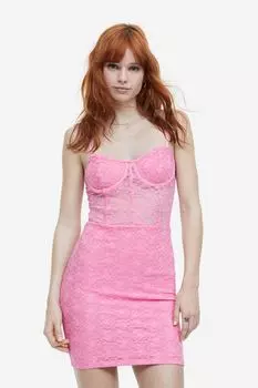 Кружевное корсетное платье H&M