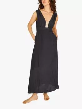 Кружевное макси-платье blanche midnight Traffic People, темно-синий