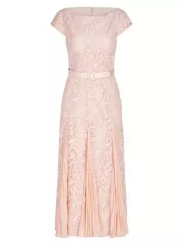 Кружевное миди-платье Angelina с поясом Kay Unger