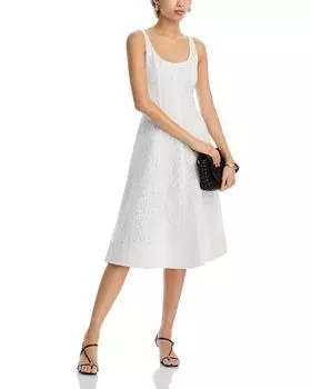Кружевное миди-платье - эксклюзив AQUA, белый