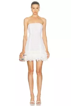 Кружевное мини-платье без бретелек Patbo, белый