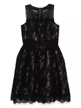 Кружевное мини-платье Dice Kayek, черный