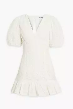 Кружевное мини-платье с вырезами WALTER BAKER, слоновая кость