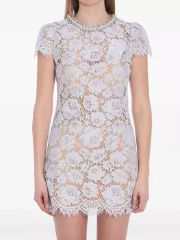Кружевное мини-платье Self-Portrait, фиолетовый