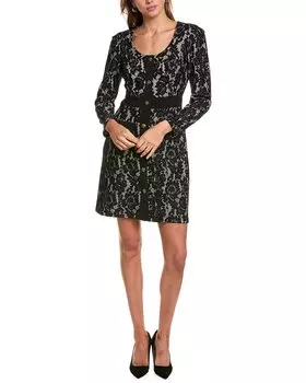 Кружевное мини-платье Taylor, серый