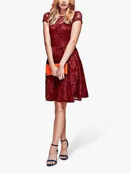 Кружевное облегающее платье HotSquash, красный