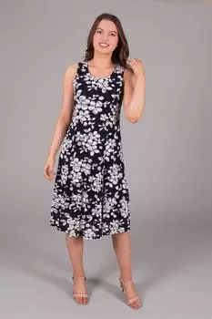 Кружевное платье без рукавов De Fleur SOLO, темно-синий