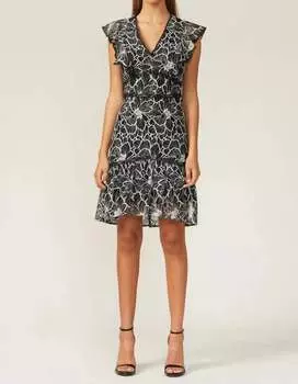 Кружевное платье черного/белого цвета adelyn rae