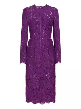 Кружевное платье Cordonetto DOLCE & GABBANA, фиолетовый