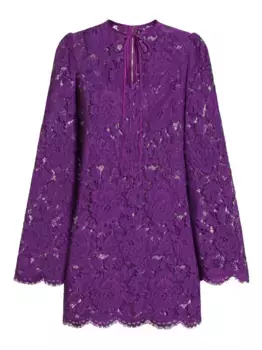 Кружевное платье Cordonetto DOLCE & GABBANA, фиолетовый