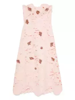 Кружевное платье Costarellos, розовый