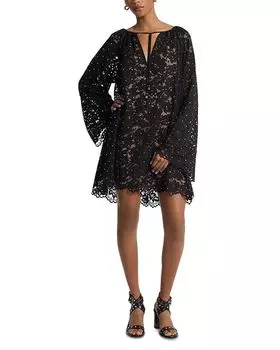Кружевное платье-футляр Michael Kors, черный