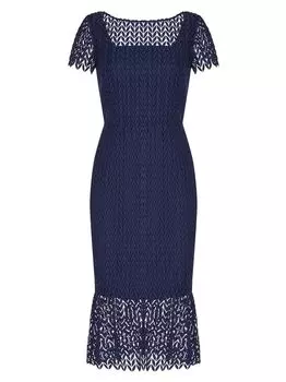 Кружевное платье-футляр Tatum Kay Unger