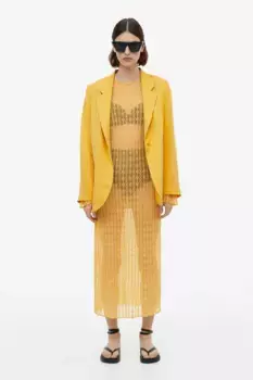 Кружевное платье H&M, желтый