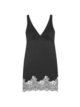 Кружевное платье из креп-сатина Saint Laurent