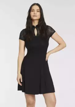 Кружевное платье Laura Scott с элегантной кружевной вставкой - НОВАЯ КОЛЛЕКЦИЯ, черный