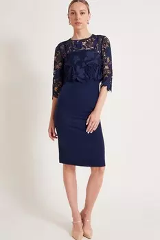 Кружевное платье майя Monsoon, синий